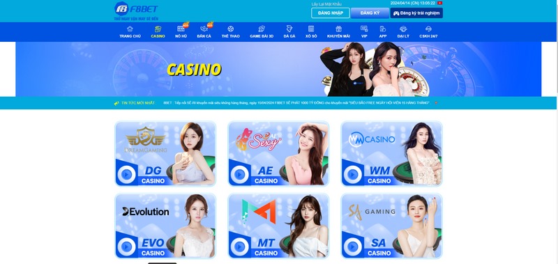 Sảnh Casino hàng đầu tại F8BET
